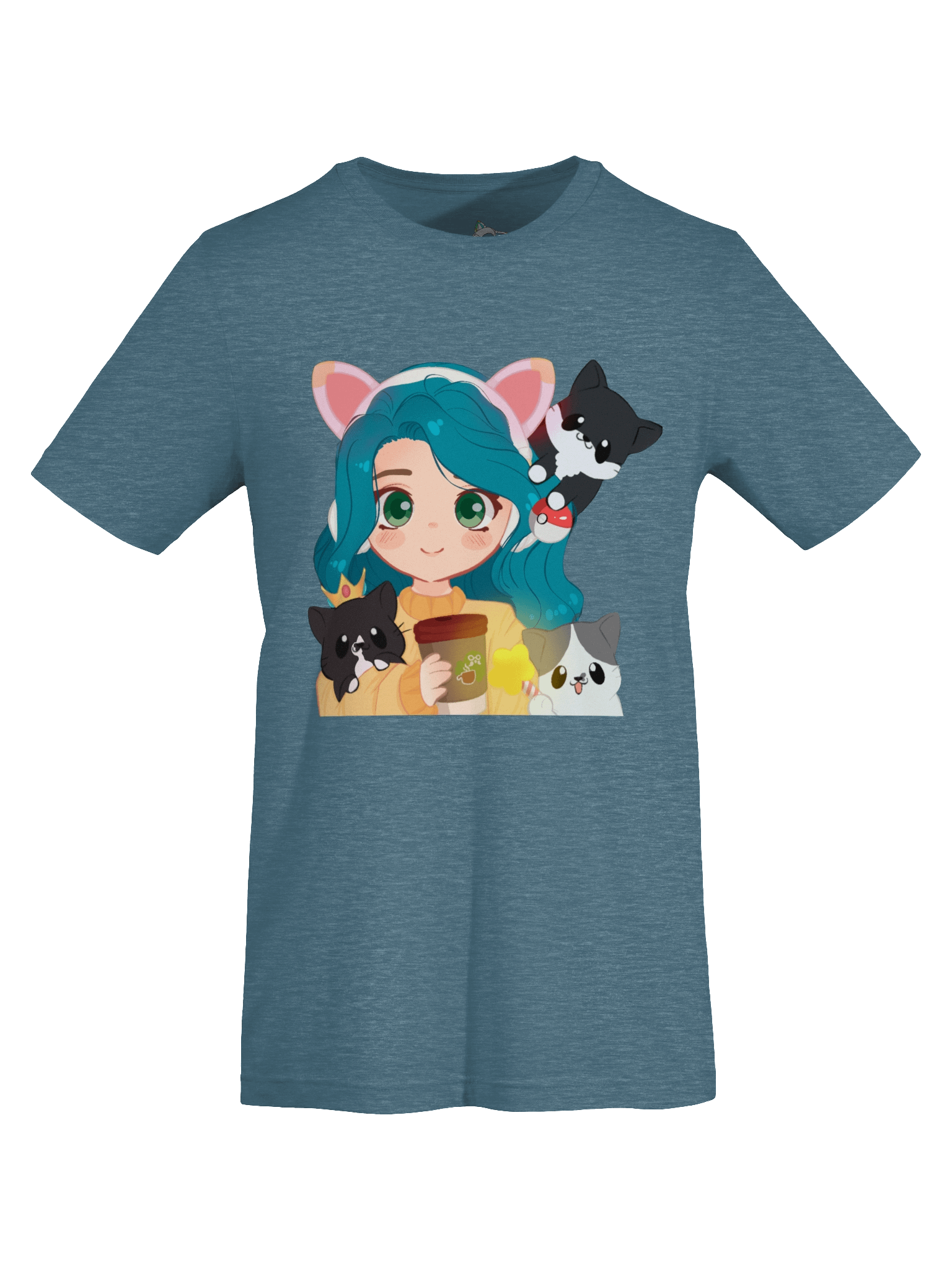 Al & Kitties Tee Blue product image (77)