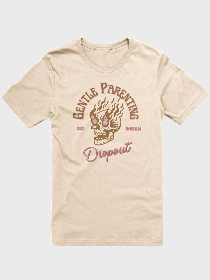 Flaming Skull Gentle Parenting Dropout T-Shirt product image (1)