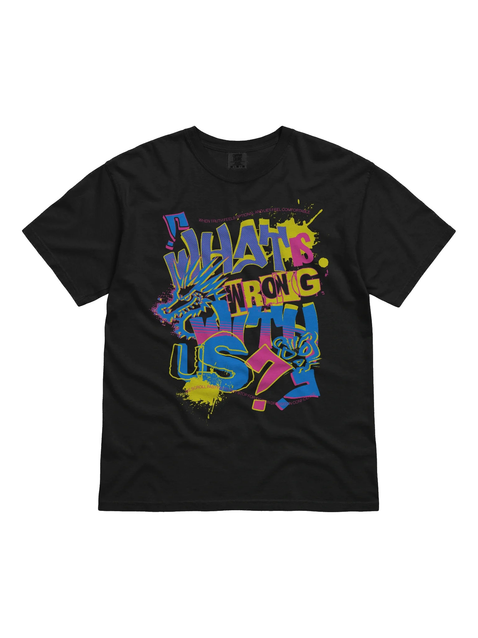 What is Wrong With Us T-Shirt Experimental Typographic Tee product image (1)