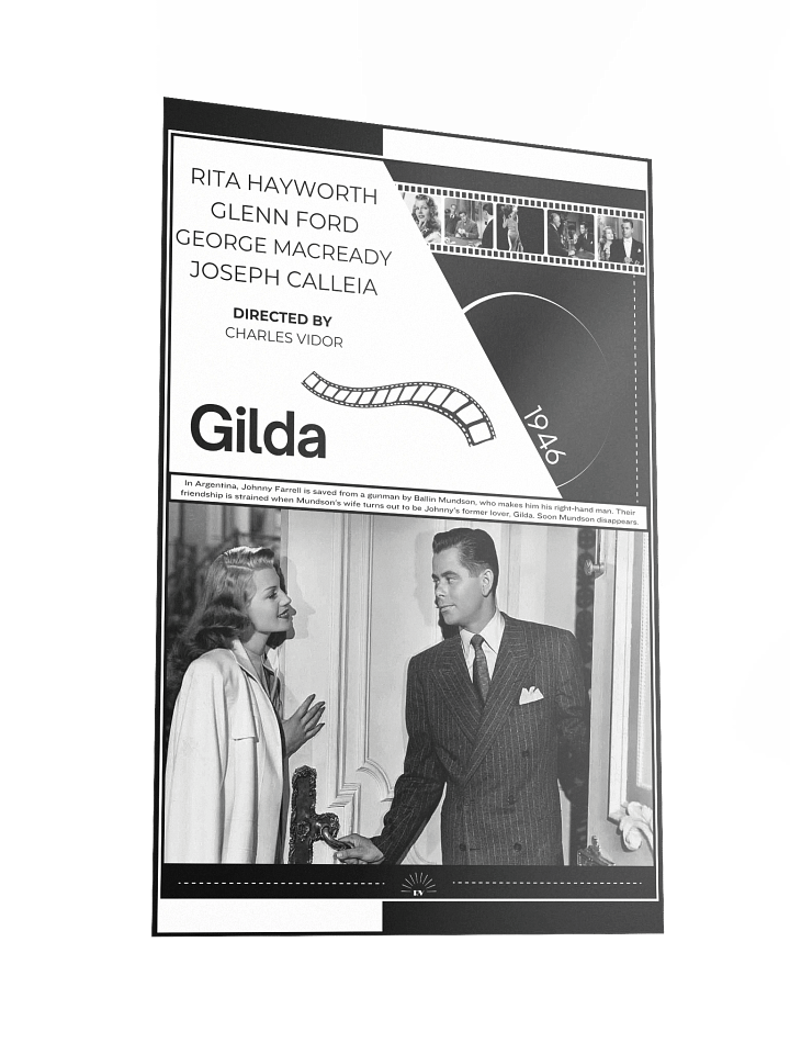 Gilda with Rita Hayworth and Glenn Ford 1946 | Movie Poster | 12x18 Wall Art product image (2)