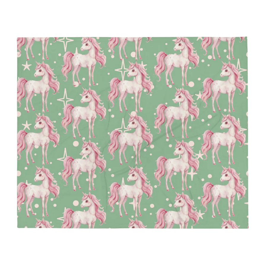 Enchanted Pink Unicorn Dreams Throw Blanket product image (2)