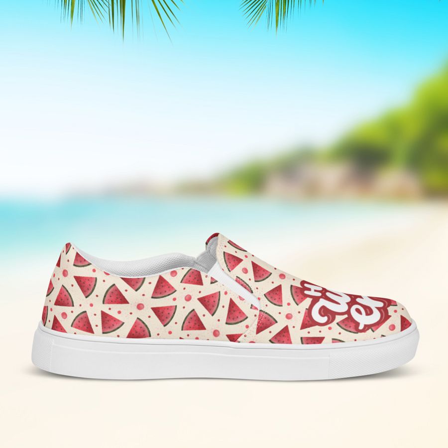 Hello Weekend Watermelon All Over Print Slip On Canvas Shoes product image (12)