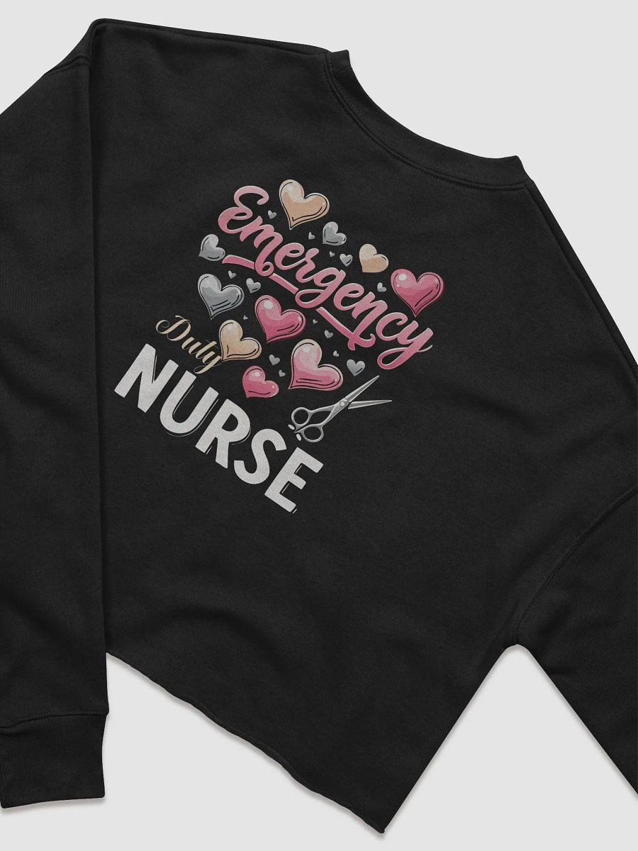 Valentines Emergency Duty Nurse Fleece Crop Sweatshirt product image (6)