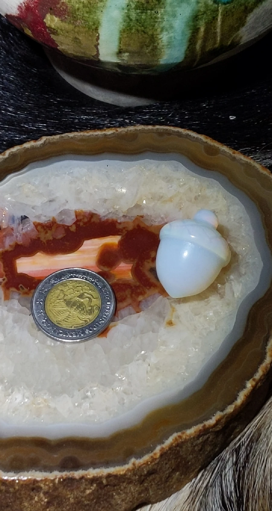 Small 1 Inch Milky Opalite Acorn product image (2)