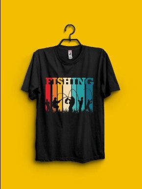Vintage Fishing T-shirt Design product image (3)