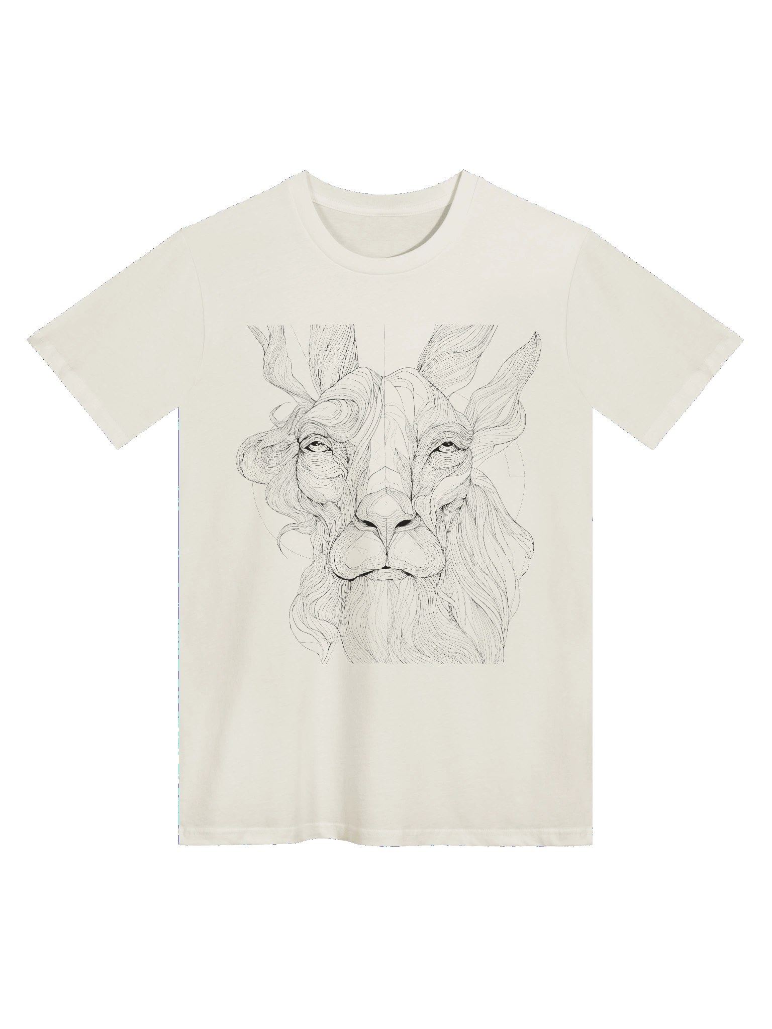 Guardian of the Wild – Sacred Goat Line Art Tee product image (2)