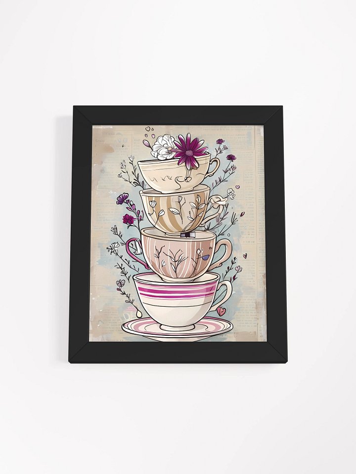 Whimsical Teacup Delight Framed Poster product image (2)