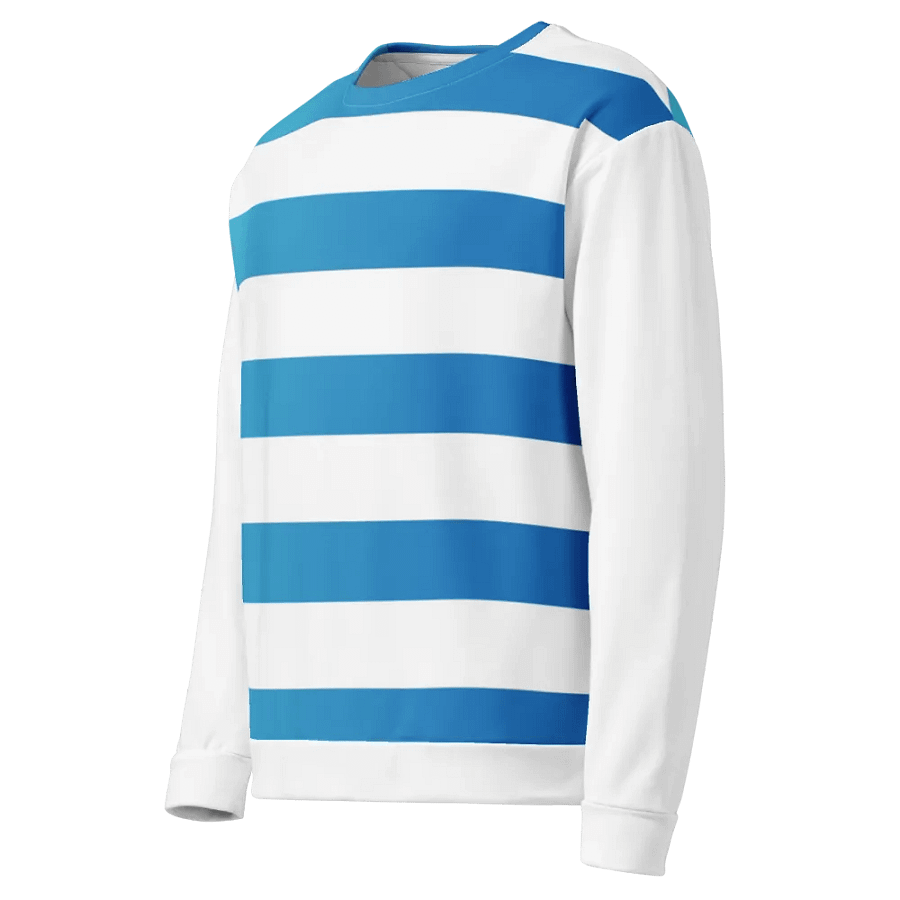 Gradient Blue and White Striped Sweatshirt product image (3)