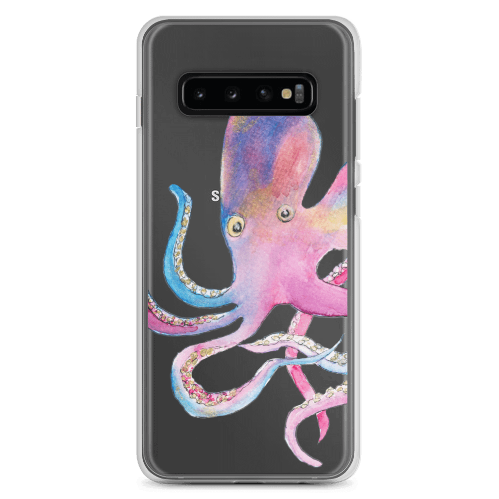 Rainbow Octopus Clear Samsung Galaxy Case product image (1)