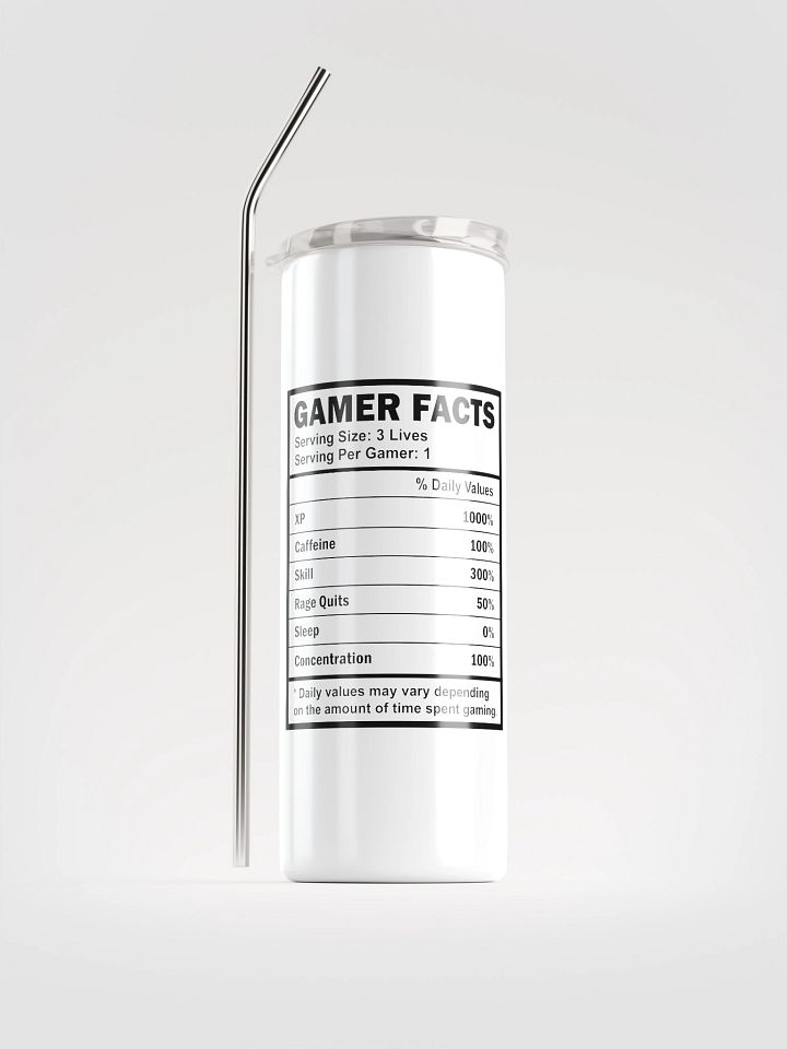 Gamer Facts 20 oz Stainless Steel Tumbler product image (1)