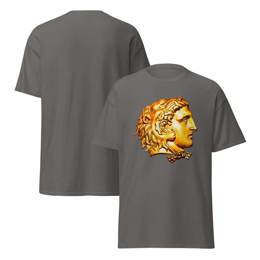 Alexander the Great of Macedon as Heracles Authentic Art from 2nd Century BC, White or Charcoal T-shirt product image (2)