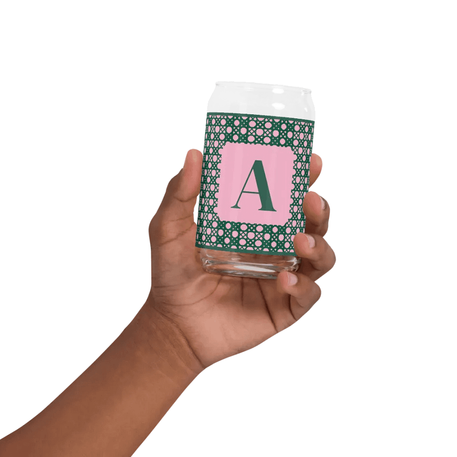 Verdant Garden Monogram A Can-Shaped Glass product image (10)