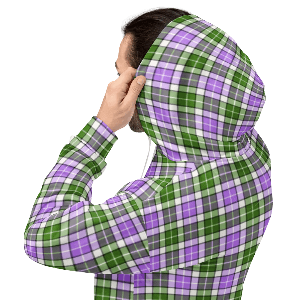 Lavender and Green Plaid Hoodie product image (8)