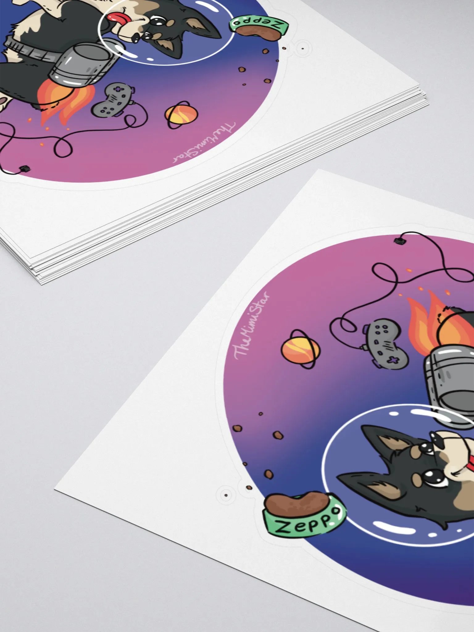 Space Corgi Kiss-Cut Sticker product image (4)