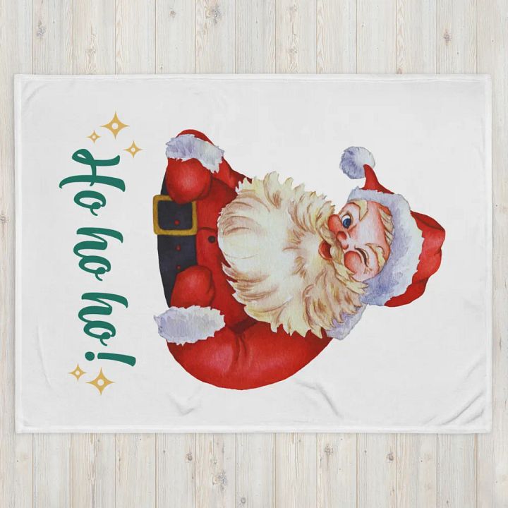 Cheerful Santa Throw Blanket product image (1)