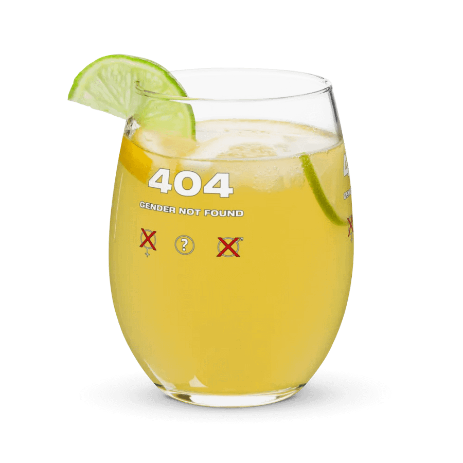 404 Gender not Found Wine Glass product image (11)