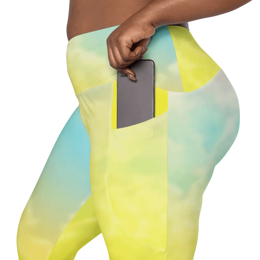 Blur cloud rainbow Design Leggings with Pocket - V9 product image (12)