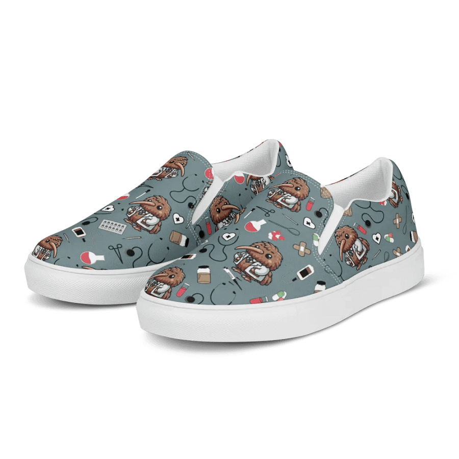Cute Medical Kiwi Slip-On Canvas Shoes (Gothic) product image (6)