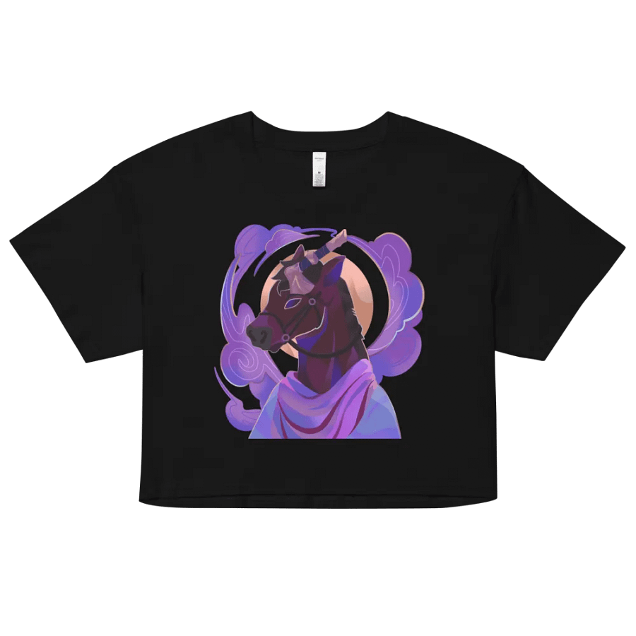 LIMITED - Women's Crop-Top Axe Horse T-Shirt product image (7)