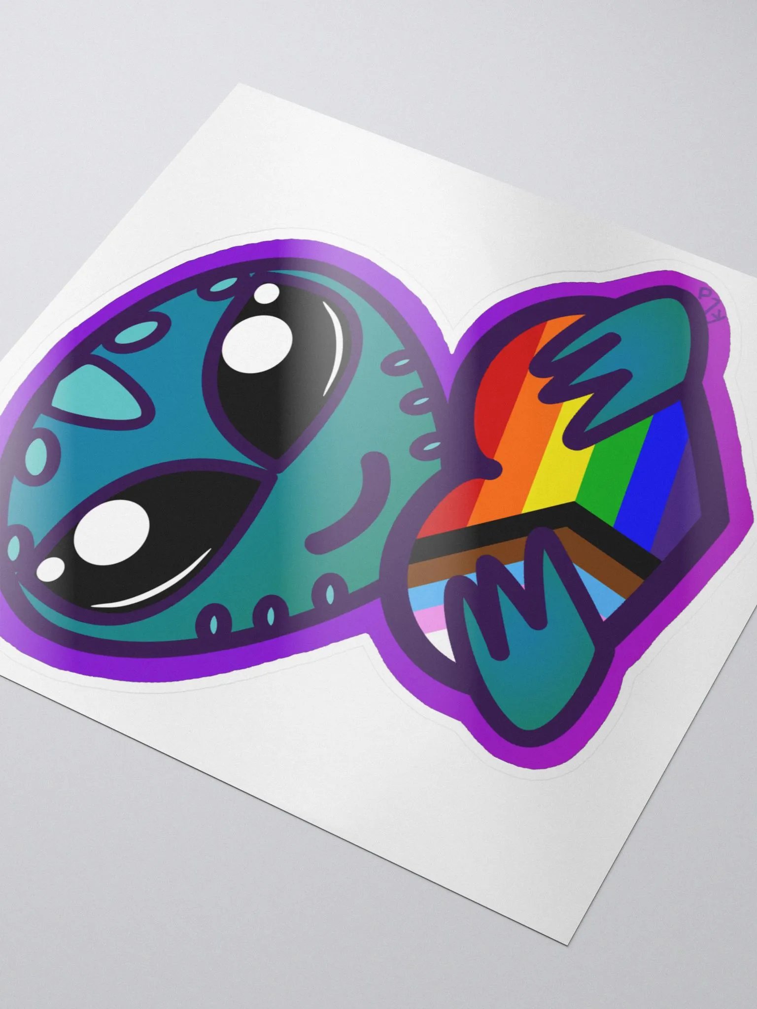 Inclusive Rainbow Pride Alien Sticker product image (1)