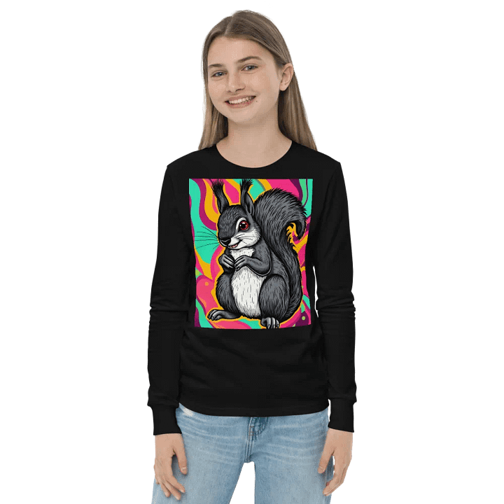 Psychedelic Squirrel Youth Long Sleeve Tee product image (2)