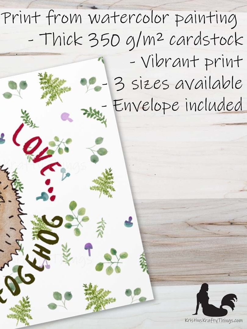 All You Need Is Love and a Hedgehog Greeting Card product image (2)