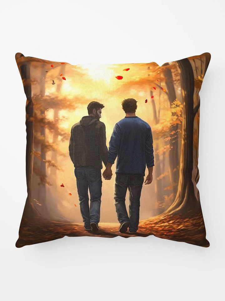 Fall Romance - Gay Couple Throw Pillow product image (1)