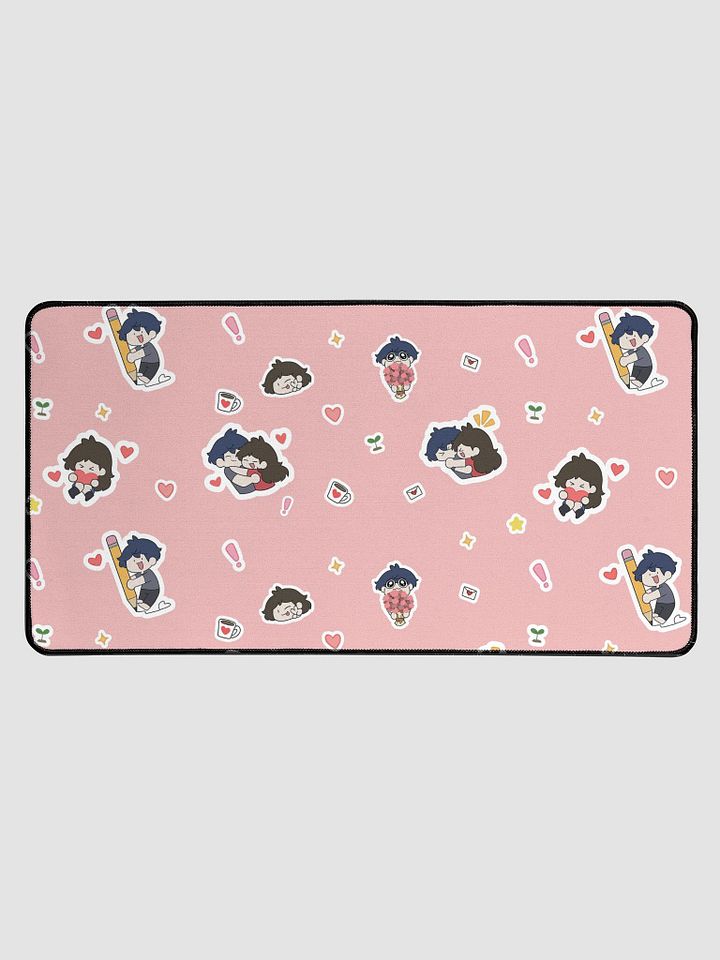 PINK Sticker Design Desk Mat 15.5" x 31.5" product image (1)