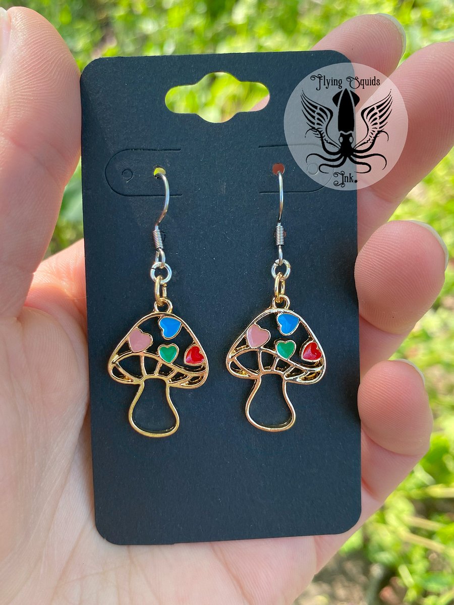 Earring- Multi Color Mushroom product image (1)