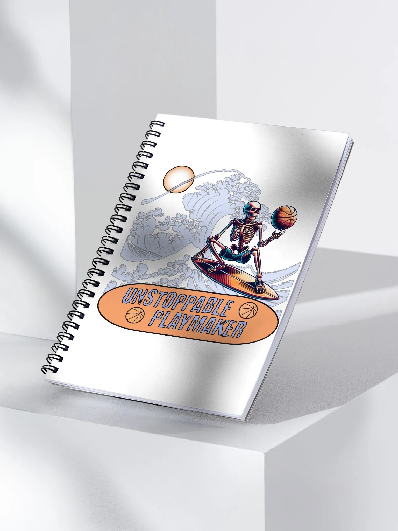 Unstoppable Playmaker Skeleton Basketball Notebook product image (2)