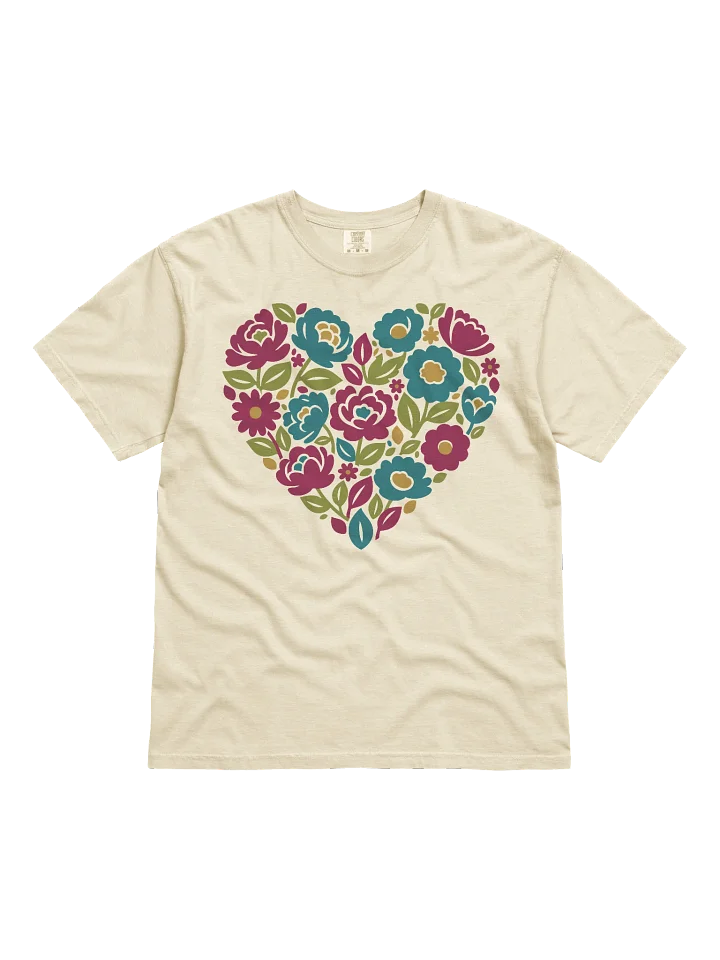 Cute Colorful Boho Floral Heart Comfort Colors® 1717 Tee product image (11)