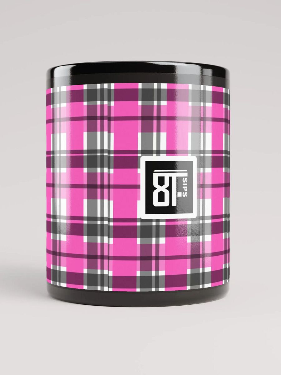 8T Sips Founders Plaid Black Glossy Mug product image (9)