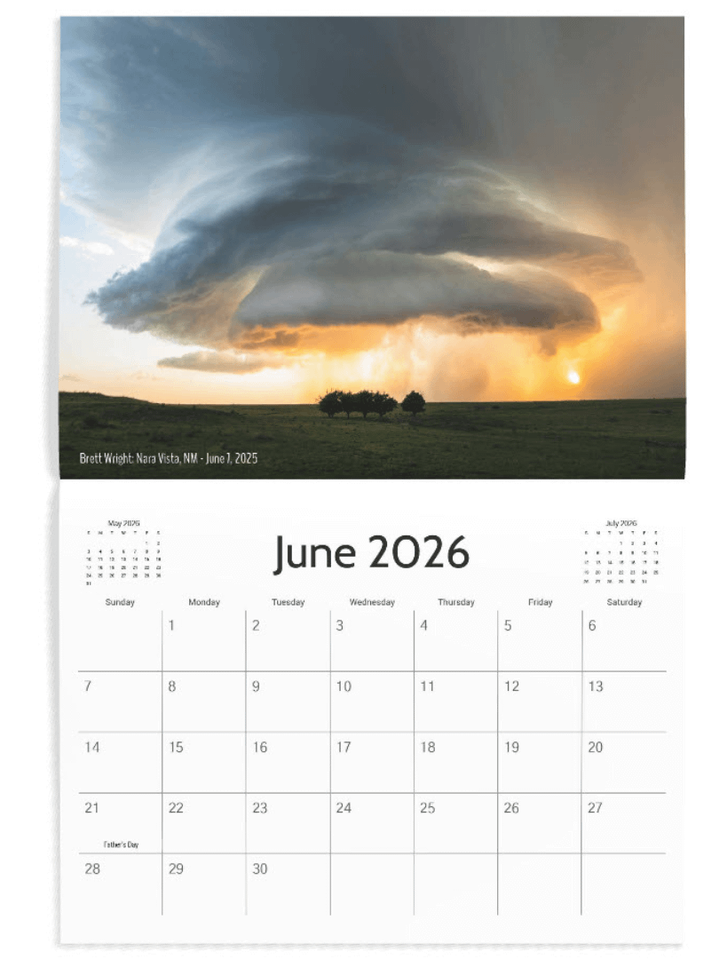 2026 Storm Calendar by Texas Storm Chasers product image (7)