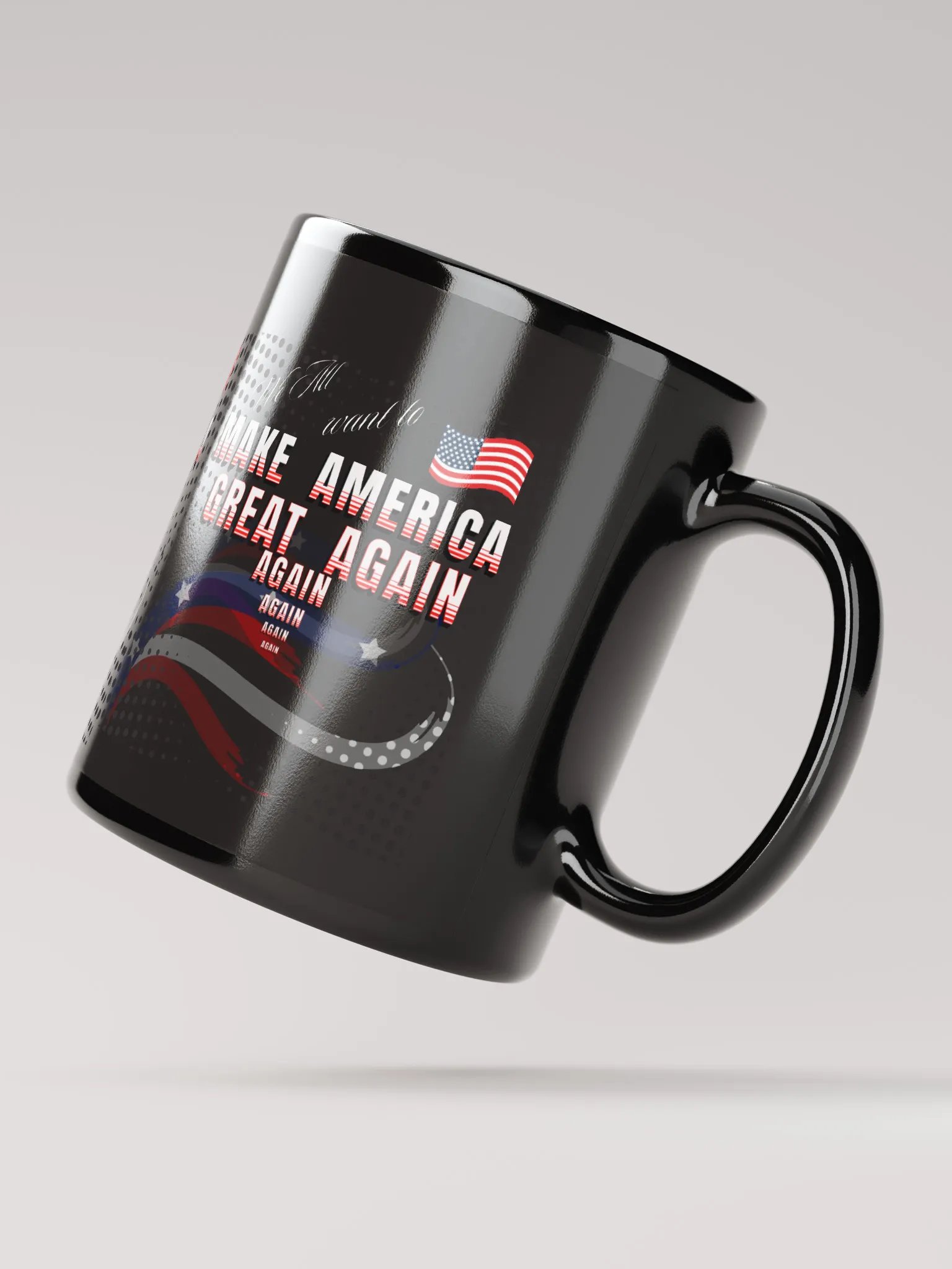 Black Mug Make America Great Again for Patriots dads moms product image (3)