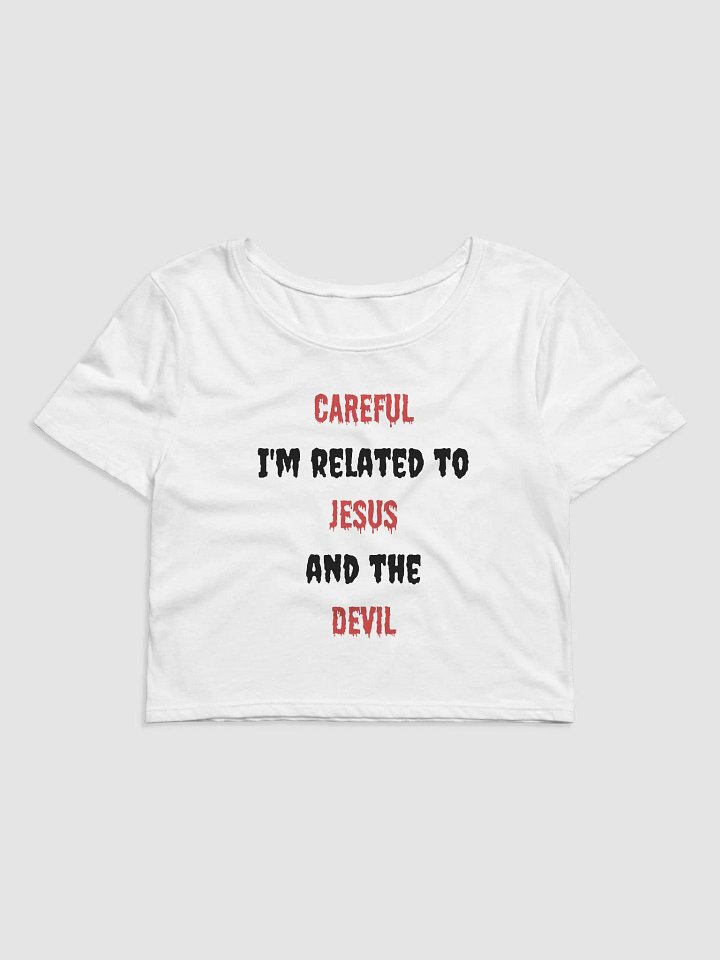 Related to Jesus and the Devil Women's Crop Tee product image (1)
