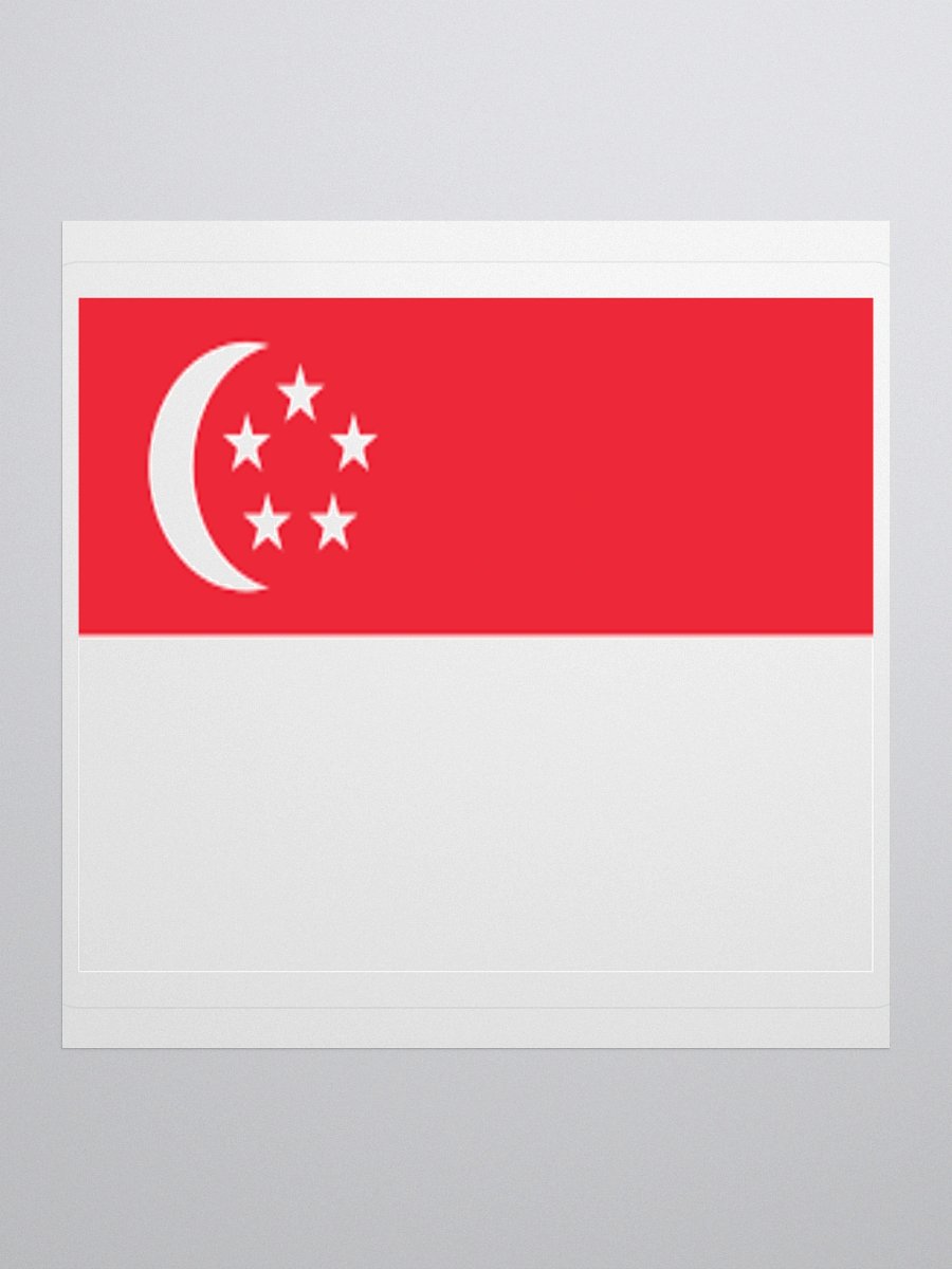 Singapore Flag Sticker - Durable Vinyl for Indoor Use - Multiple Sizes Available product image (1)