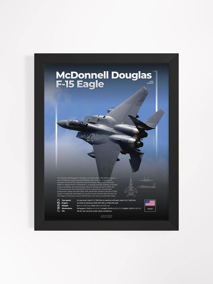 McDonnel Douglas (Boeing) F-15 Eagle Aviation Spec Poster product image (2)