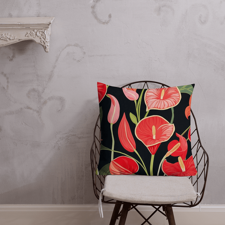 Vibrant Anthurium Dreams Pillow product image (1)