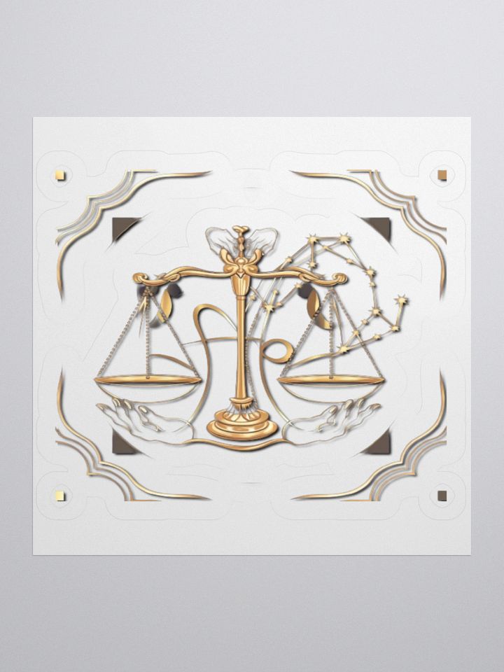 Libra Scales & Constellation Kisscut Stickers product image (1)