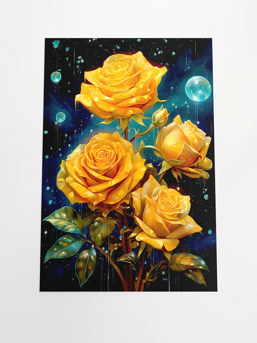 Stellar Gold: Majestic Roses Among the Stars Art Print Matte Poster product image (3)