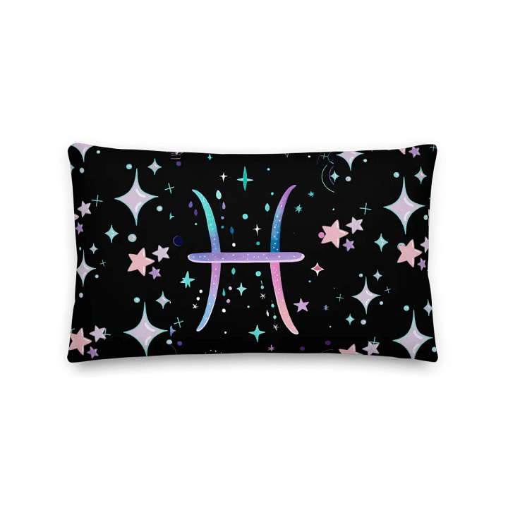 Pisces, Pastel Pisces Glyph, Pillow product image (2)