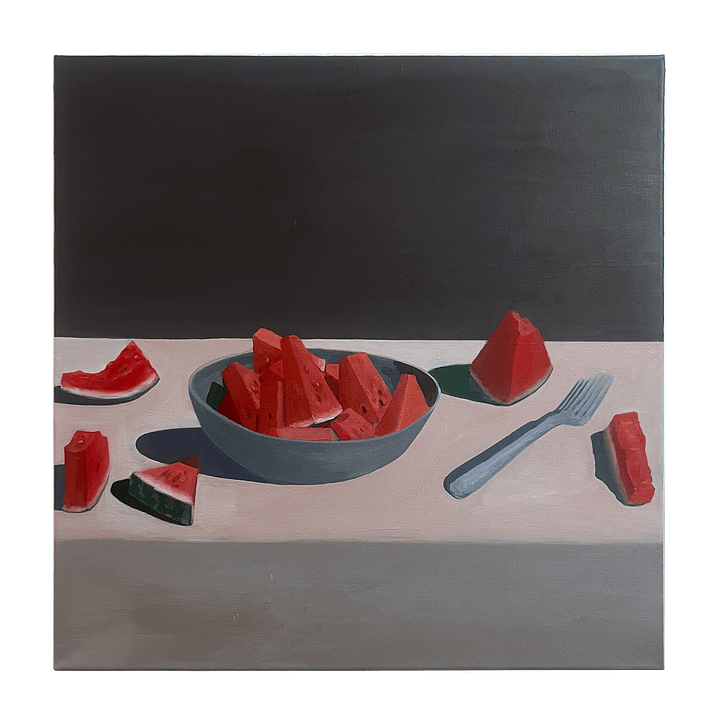 Watermelon in a Blue Bowl product image (1)