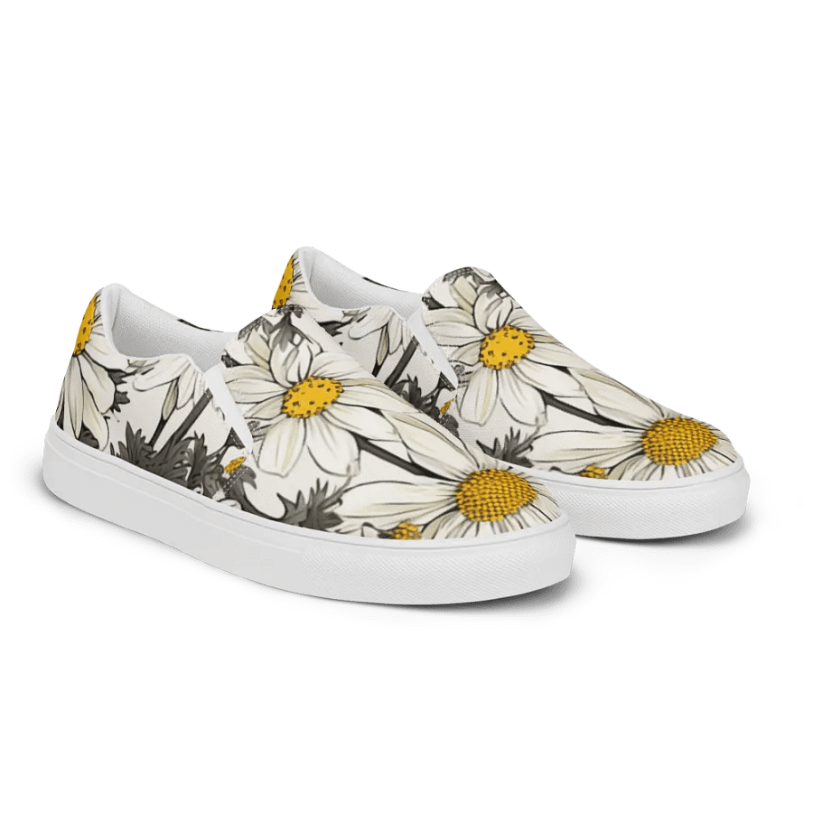 Women's Slip-On Canvas Shoes 🌼 Lovely Wildflower and Black Bird product image (12)