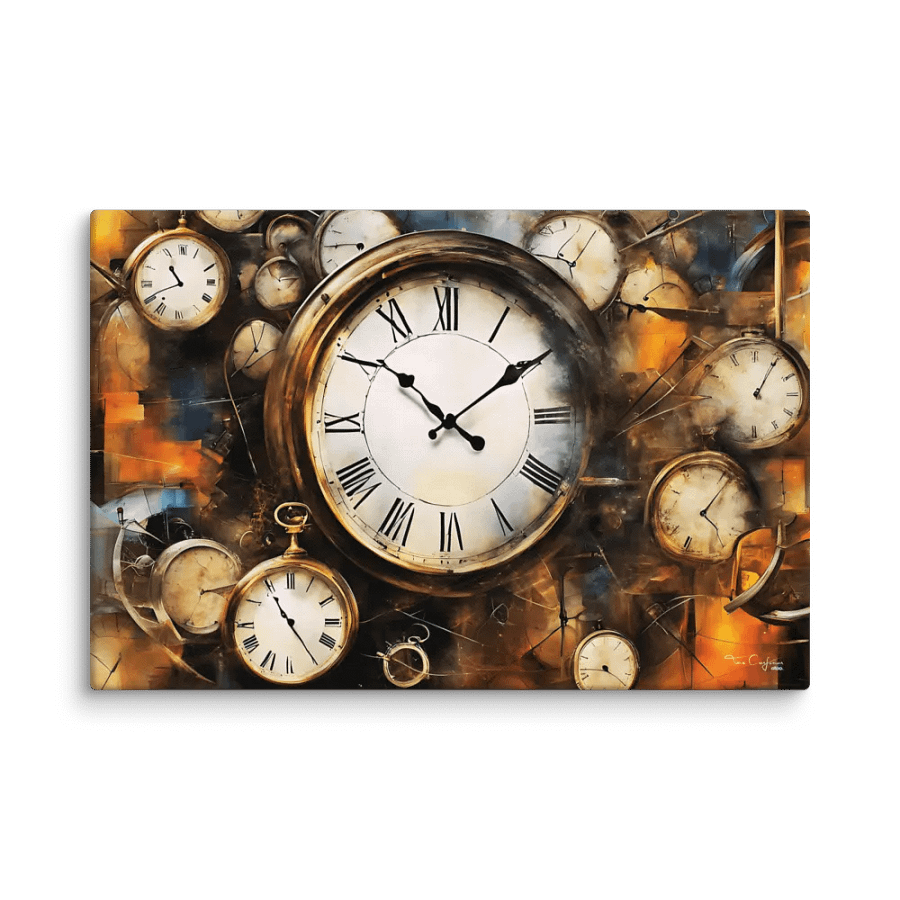 Time Confusion-9 | Canvas Artistic Wall Painting product image (10)