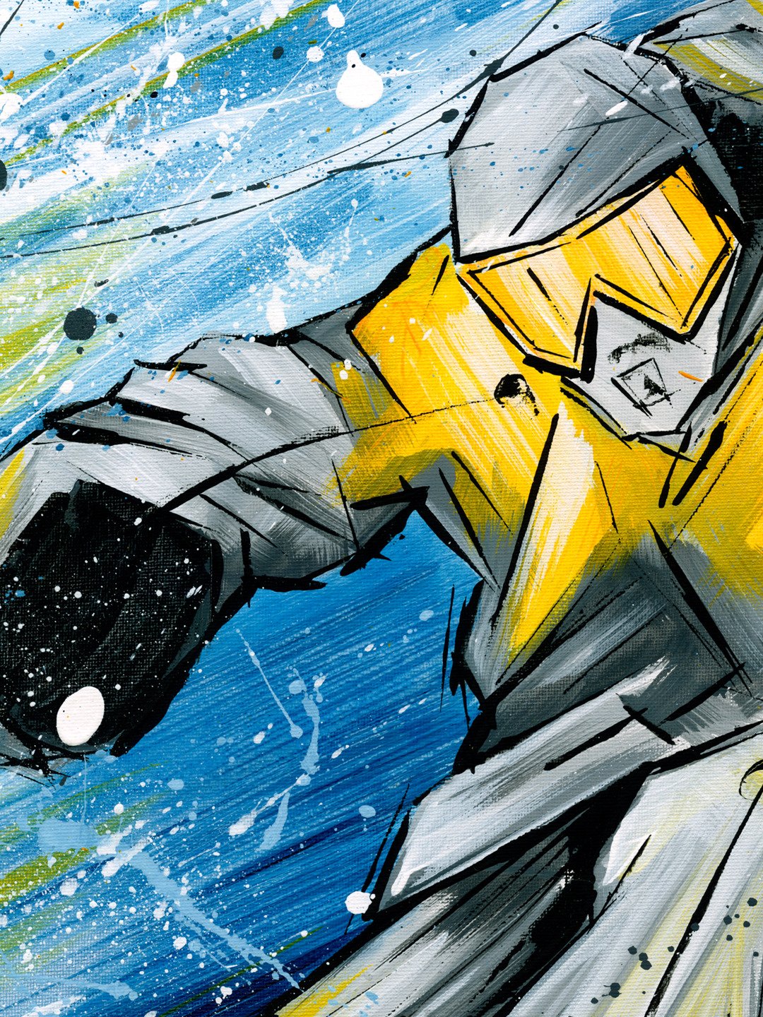 Raw Skiing 2 (Blue) - Original Painting product image (3)