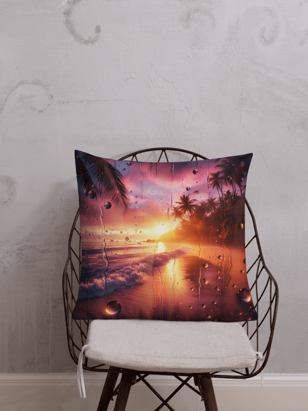 Dreamy Sunset Paradise Pillow | AI Design product image (1)