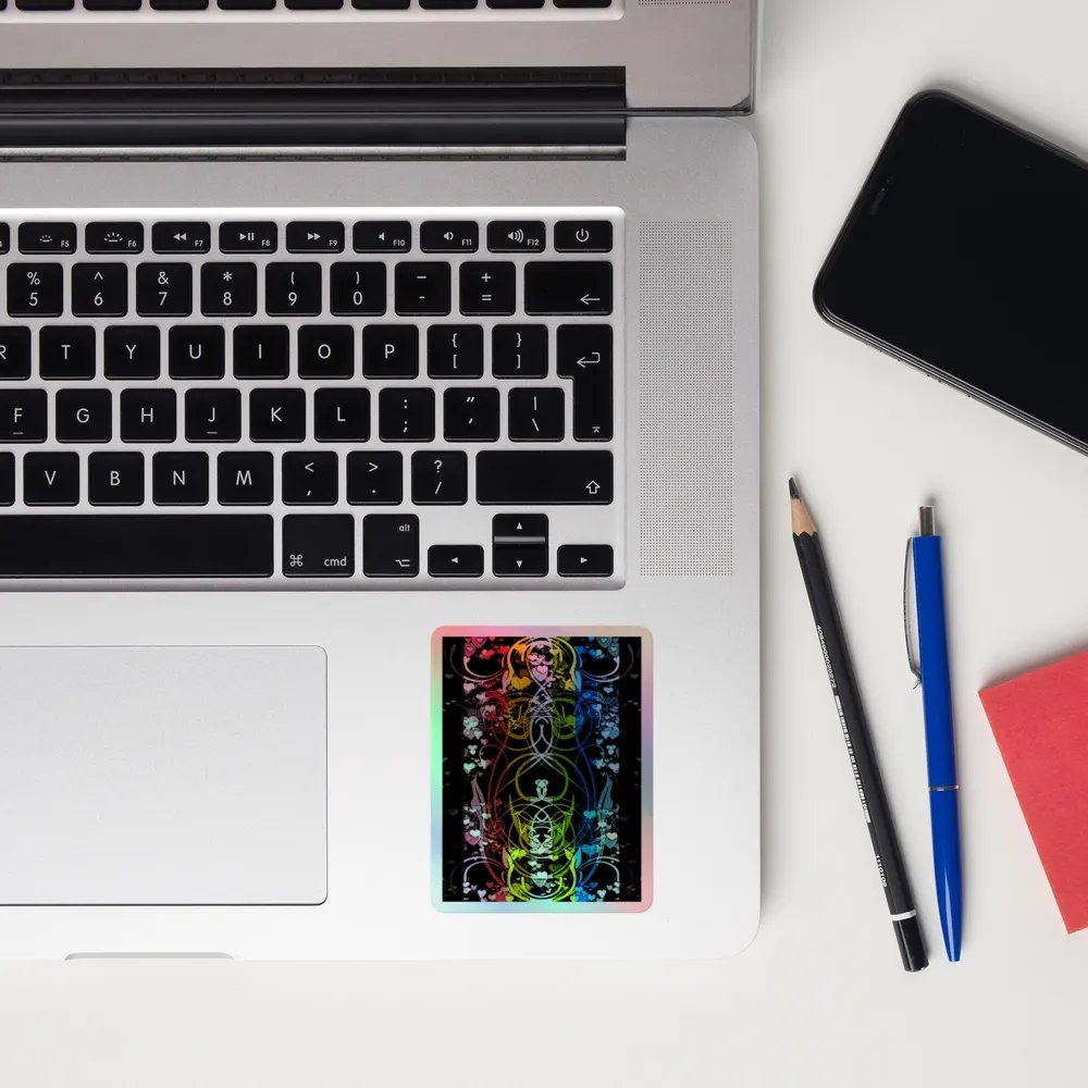 Queer Pride Flag Sticker (Flourish Variation) product image (12)