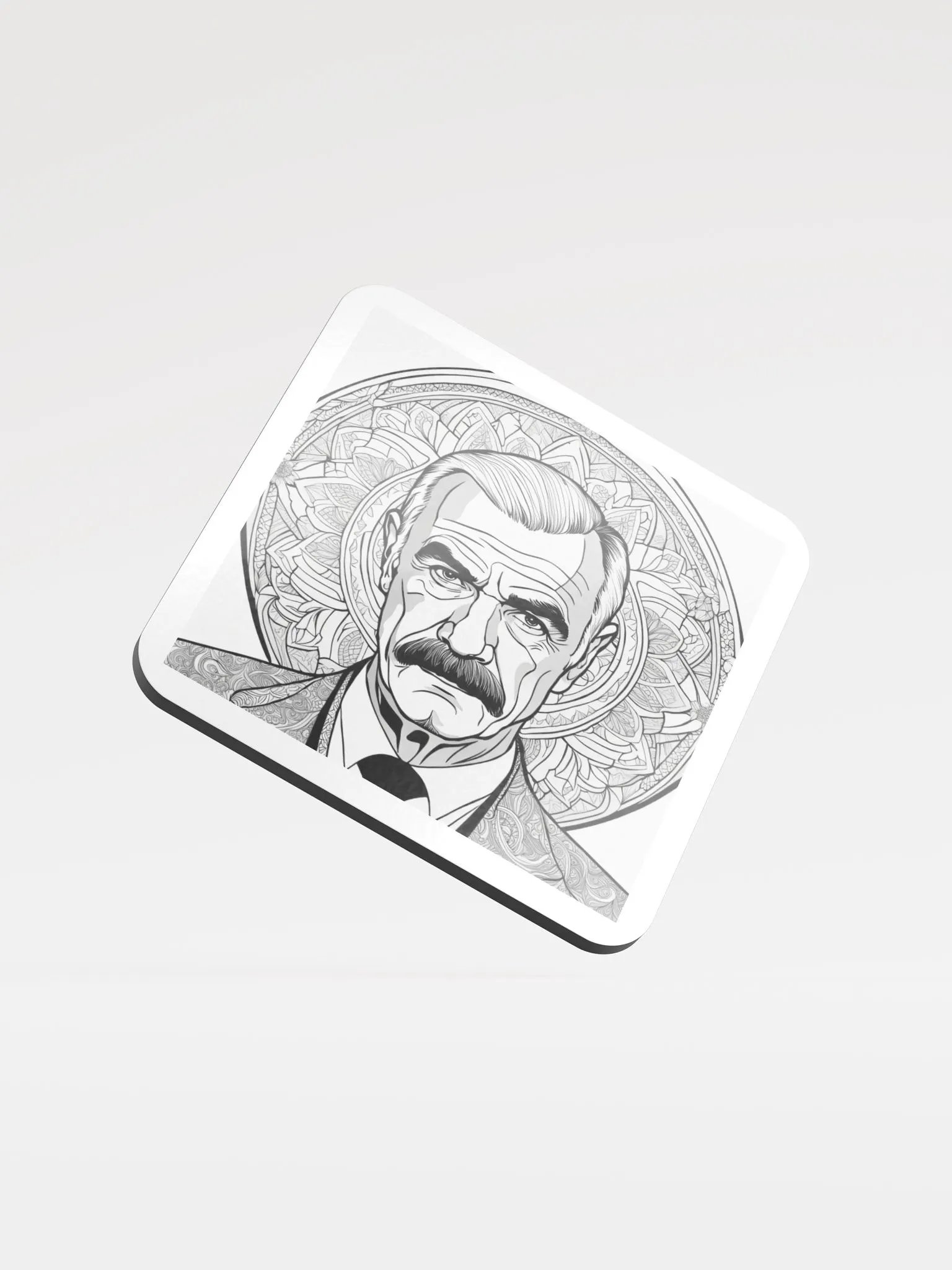 Mandala Mustache Coaster Set product image (1)