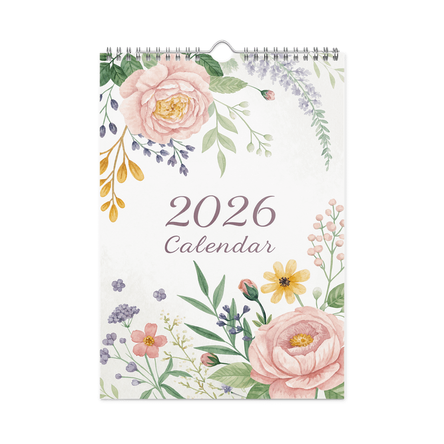 Blooming Seasons: A Watercolor Floral Calendar 2026 product image (3)