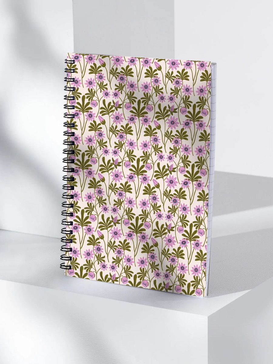 Passion Blooms - Pink and Green - Spiral Notebook product image (2)